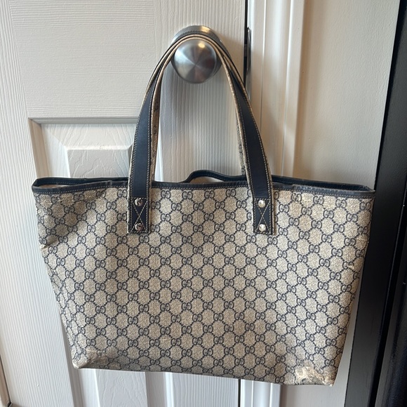 Gucci Tote Bag Navy MG - Picture 2 of 16